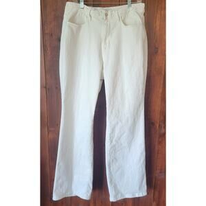 Judy Blue 16W White Wide Leg Pants Rope Waist Boho Coastal Style Feminine Charm